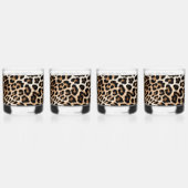 Cream Black Leopard-afdrukken Whisky Glas (Achterkant)