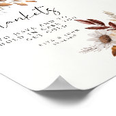 Cream Boho bruiloft te hebben en te houden Drink t Poster (Hoek)