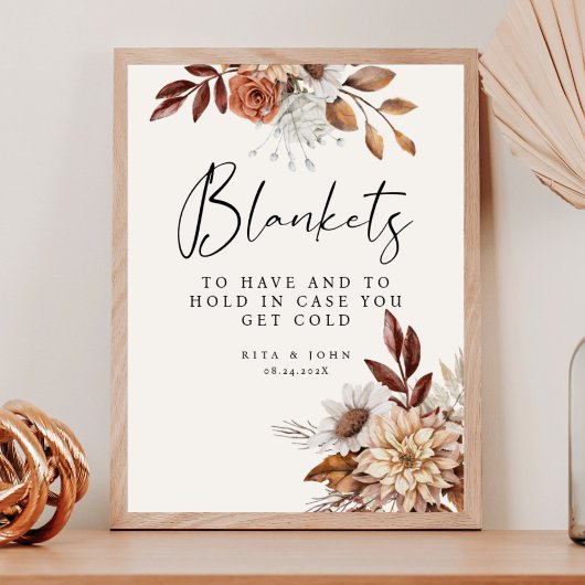 Cream Boho bruiloft te hebben en te houden Drink t Poster