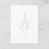 Cream Botanical Minimal Wedding Website QR Code  Informatiekaartje (Achterkant)