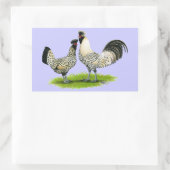 Cream Brabanter Chickens Rechthoekige Sticker (Tas)