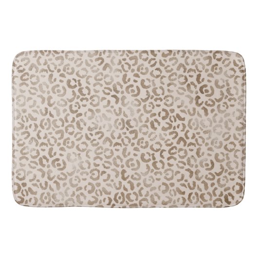 Cream Brown Leopard Print        Badmat (Voorkant)