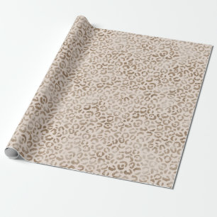 Cream Brown Leopard Print            Cadeaupapier