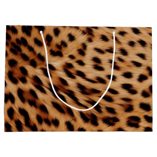 Cream Brown Leopard Print Groot Cadeauzakje (Achterkant)