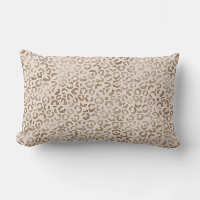 Cream Brown Leopard Print         Kussen (Voorkant)