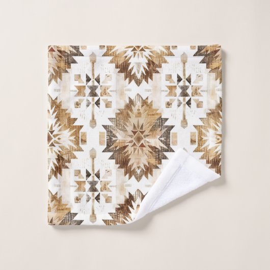 Cream Brown Native Tribal (Gant de toilette)