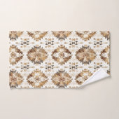 Cream Brown Native Tribal (Serviette à main)