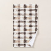 Cream Brown Plaid Stripes (Serviette à main)