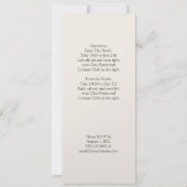 Cream Brown Ribbon Post Wedding Celebration Kaart (Achterkant)