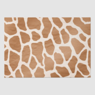 Cream Brown Safari Giraffe Animal Print Tissuepapier