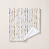 Cream Brown Stripes (Gant de toilette)