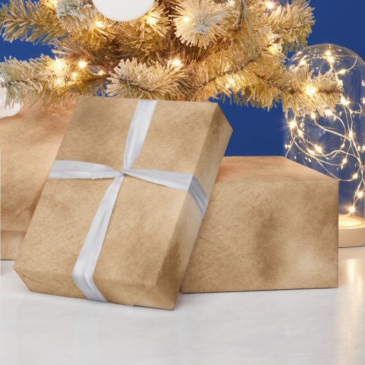 Cream Brown Waterverf Cadeaupapier (Feestdagen)