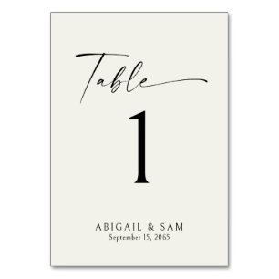 Cream bruiloft receptie minimalistische tafel numm kaart