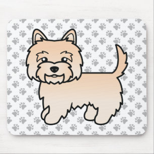 Cream Cairn Terrier Schattige Cartoon Hond Muismat