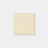Cream Checkered Pattern Minimal Grid Design Kantoo Post-it® Notes (Voorkant)