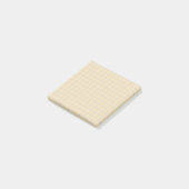 Cream Checkered Pattern Minimal Grid Design Kantoo Post-it® Notes (Schuin)