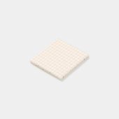 Cream Checkered Pattern Soft Grid Design Kantoor Post-it® Notes (Schuin)