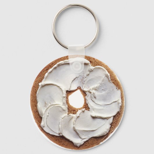 Cream Cheese Bagel Sleutelhanger (Voorkant)