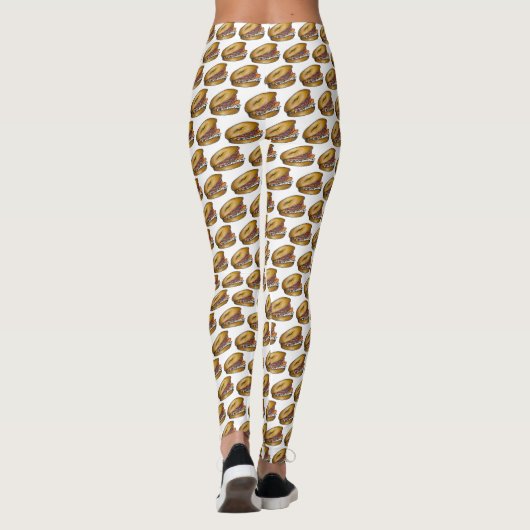 Cream Cheese Lox Capers Onions NYC Deli Bagel Food Leggings (Achterkant)