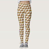 Cream Cheese Lox Capers Onions NYC Deli Bagel Food Leggings (Voorkant)