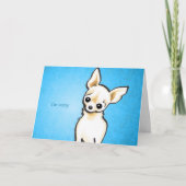 Cream Chihuahua Head Tilt Custom Message Kaart (Voorkant)