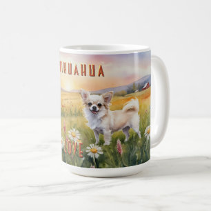 Cream Chihuahua Twins bij zonsopgang Koffiemok