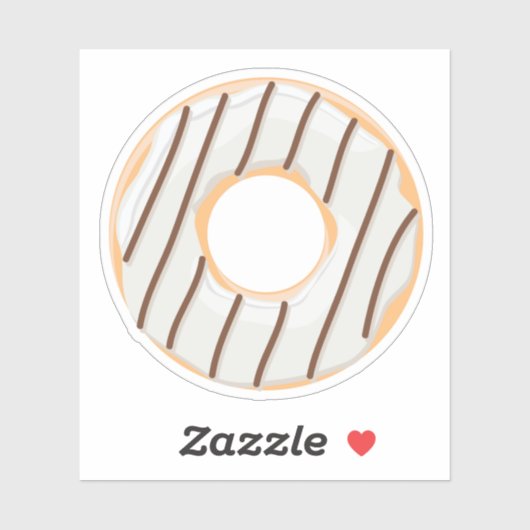 Cream Chocolate donut met snoep sproinkles Sticker (Vel)