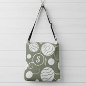 Cream Circles Monogram Crossbody Tas