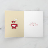 Cream Coffee en Friends Birthday-groet Kaart (Binnen)