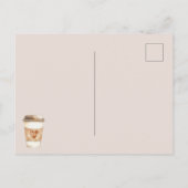 Cream Coffee Heart Cups Briefkaart (Achterkant)