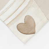 Cream Coffee Heart Cups Fleece Deken (Hoek)