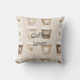 Cream Coffee Heart Cups   Kussen