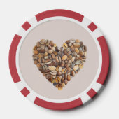Cream Coffee Heart Cups Poker Chips (Achterkant)