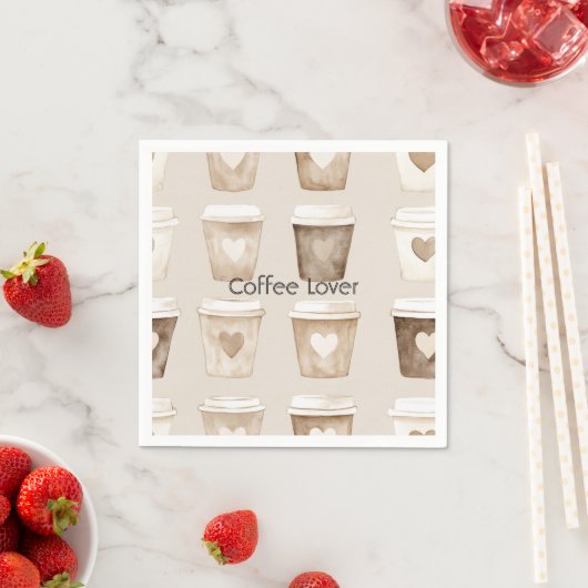 Cream Coffee Heart Cups Servet (Insitu)