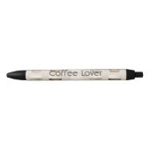Cream Coffee Heart Cups Zwarte Inkt Pen (Voorkant)