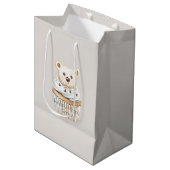 Cream Cupcake Bears Birthday Medium Cadeauzakje (Voorkant Gekanteld)