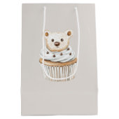 Cream Cupcake Bears Birthday Medium Cadeauzakje (Achterkant)
