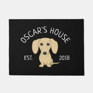 Cream Dachshund Aangepast Hondenliefhebber van k Deurmat