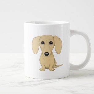 Cream Dachshund   Cute Wiener Hondenliefhebber Extra Grote Beker