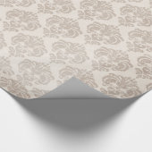 Cream Damask Cadeaupapier (Hoek)
