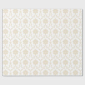 Cream Damask Cadeaupapier (Vlak)