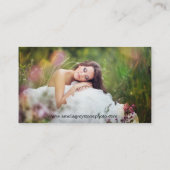 Cream Damask Elegant Visitekaartje (Achterkant)