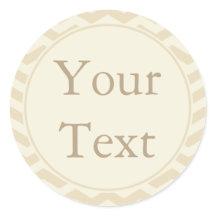 Cream & Ecru Stickers of labels w / aangepaste tek