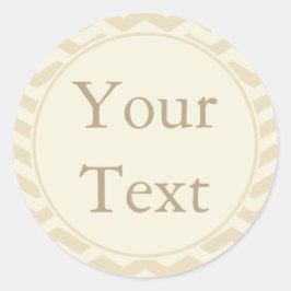 Cream & Ecru Stickers of labels w / aangepaste tek