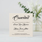 Cream Elaborate Annulé Mariage Faire-part (Debout devant)