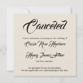 Cream Elaborate Annulé Mariage Faire-part (Devant)