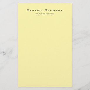 Cream Elegant Plain Eenvoudige Minimalist Briefpapier