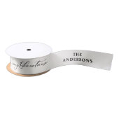 Cream elegant script Kerst gepersonaliseerde rusti Lint (Spoel)
