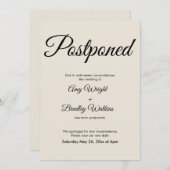 Cream Elegant stelt aankondiging van huwelijk uit (Voorkant / Achterkant)