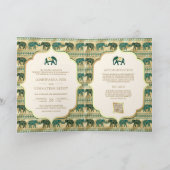 Cream Emerald Green Gold Elephant Indiase bruiloft (Binnen)